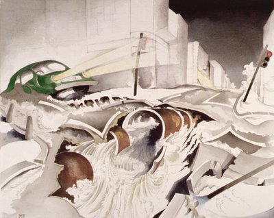 Fleet River Attempts an Escape at Chetwynd Road by Miles Contemporary Artist Thistlethwaite